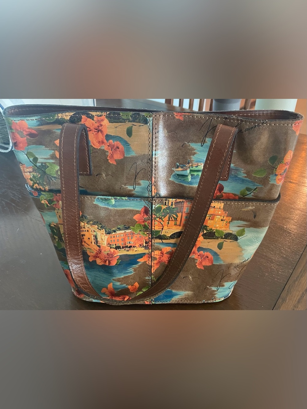Patricia Nash tote hand bag genuine leather